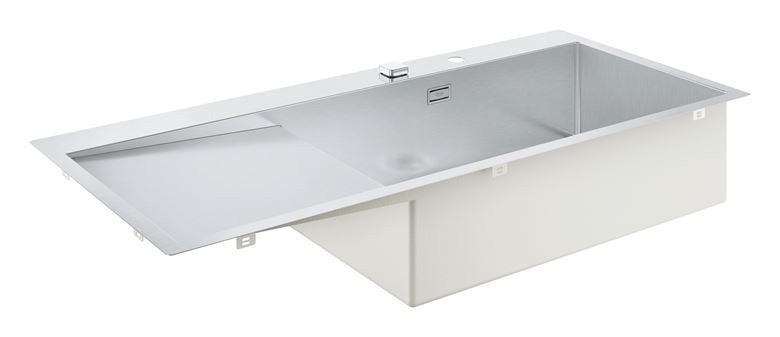 GROHE K1000 nerezový drez 1160x520 mm, 2 otvory, odkvapkávač vľavo 31582SD1 Obrázek - Hlavní obrázek