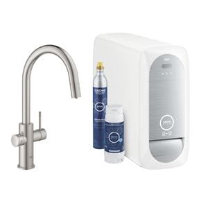 GROHE BLUE HOME drezová batéria Connected, s filtračným a chladiacim zariadením, supersteel