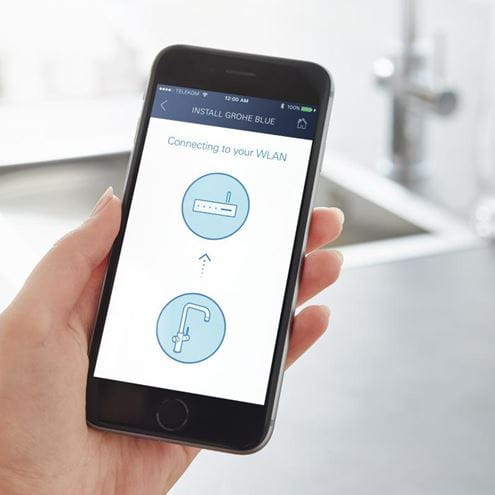 GROHE BLUE HOME drezová batéria Connected, s filtračným a chladiacim zariadením, supersteel 31541DC0 Obrázek - fotka