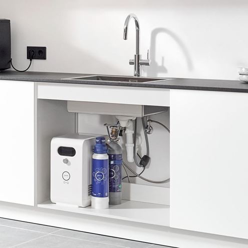 GROHE BLUE PROFESSIONAL drezová batéria, s vyťahovacou koncovkou, s filtračným a chladiacim zariadením, supersteel 31325DC2 Obrázek - fotka