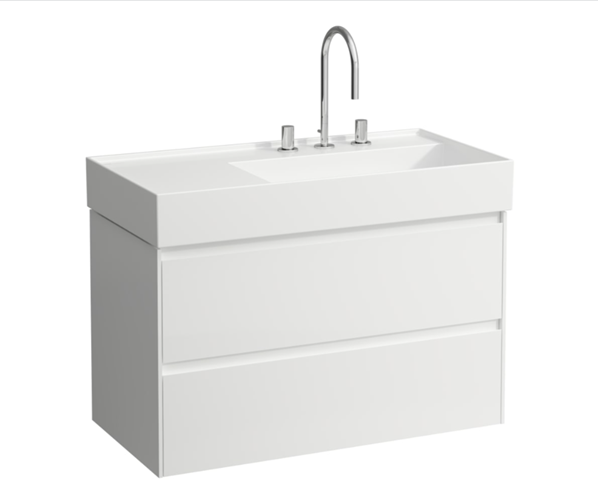 LAUFEN LANI skrinka pod umývadlo 88,2x44,8x51,5 cm, 2 zásuvky, s organizérom, matná biela H4039621122601 Obrázek - Hlavní obrázek