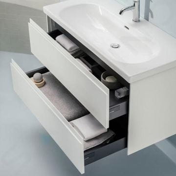 LAUFEN LANI skrinka pod dvojumývadlo 98,4x44,8x51,5 cm, 2 zásuvky, s organizérom, matná biela H4035621122601 Obrázek - fotka