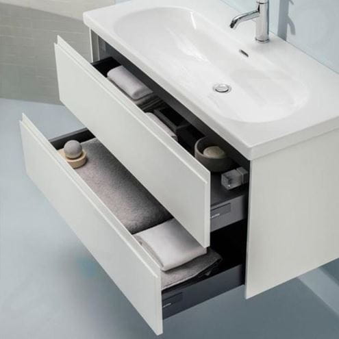 LAUFEN LANI skrinka pod dvojumývadlo 98,4x44,8x51,5 cm, 2 zásuvky, s organizérom, matná biela H4035621122601 Obrázek - fotka