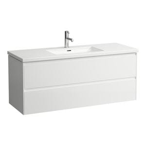 LAUFEN LANI skrinka pod umývadlo 128,4x47x51,5 cm, 2 zásuvky, s organizérom, matná biela