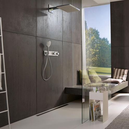 HANSGROHE RAINSELECT podomietková termostatická batéria, pre 3 spotrebiče, s držiakom sprchy, biela/chróm 15356400 Obrázek - fotka