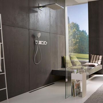 HANSGROHE RAINSELECT podomietková termostatická batéria, pre 3 spotrebiče, s držiakom sprchy, biela/chróm 15356400 Obrázek - fotka