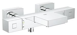 GROHE GROHTHERM CUBE vaňová nástenná termostatická batéria, s prepínačom, chróm