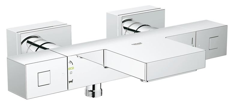 GROHE GROHTHERM CUBE vaňová nástenná termostatická batéria, s prepínačom, chróm 34497000 Obrázek - Hlavní obrázek
