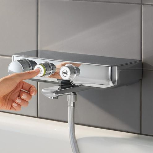 GROHE GROHTHERM SMARTCONTROL vaňová nástenná termostatická batéria, s prepínačom, chróm 34718000 Obrázek - fotka