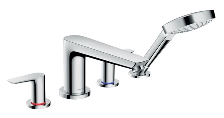 HANSGROHE TALIS E batéria na okraj vane, 4-otvorová, so sprchovou súpravou, chróm 71748000 Obrázek - Hlavní obrázek