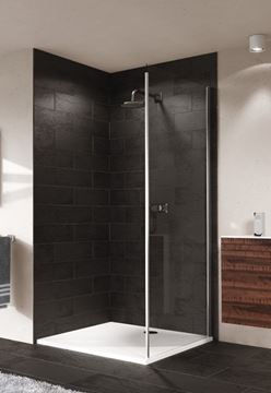 HÜPPE AURA ELEGANCE SW 900 bočná stena 90x200 cm, biela/číre sklo 401607.055.322 Obrázek - fotka