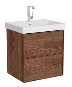 VITRA METROPOLE EDGE skrinka s umývadlom 60x47x67, 5 cm, 2 zásuvky, Push-open, walnut
