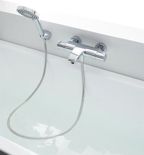RAVAK TERMO 200 TE 082.00 vaňová nástenná termostatická batéria, s prepínačom, chróm X070046 Obrázek - fotka
