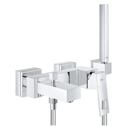 GROHE EUROCUBE vaňová nástenná batéria, s prepínačom, so sprchovou súpravou, chróm 23141000 Obrázek - Hlavní obrázek