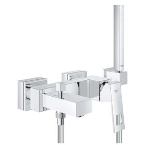 GROHE EUROCUBE vaňová nástenná batéria, s prepínačom, so sprchovou súpravou, chróm