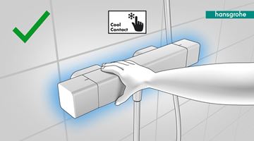 HANSGROHE ECOSTAT SELECT vaňová nástenná termostatická batéria, s prepínačom, biela/chróm 13141400 Obrázek - fotka
