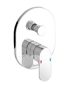 RAVAK CHROME CR.065.00 vaňová podomietková batéria, s prepínačom, chróm