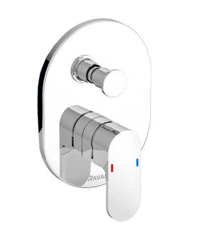 RAVAK CHROME CR.065.00 vaňová podomietková batéria, s prepínačom, chróm X070056 Obrázek - Hlavní obrázek