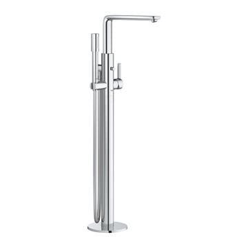 GROHE LINEARE vaňová batéria na podlahu, s prepínačom, so sprchovou súpravou, chróm