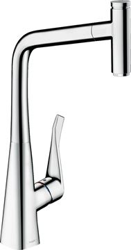 HANSGROHE METRIS SELECT M71 drezová batéria, s vyťahovacou koncovkou, chróm