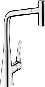 HANSGROHE METRIS SELECT M71 drezová batéria, s vyťahovacou koncovkou, chróm