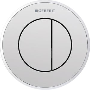 GEBERIT 10 ovládacie tlačidlo pre dve splachovania, plast, lesklý/matný chróm