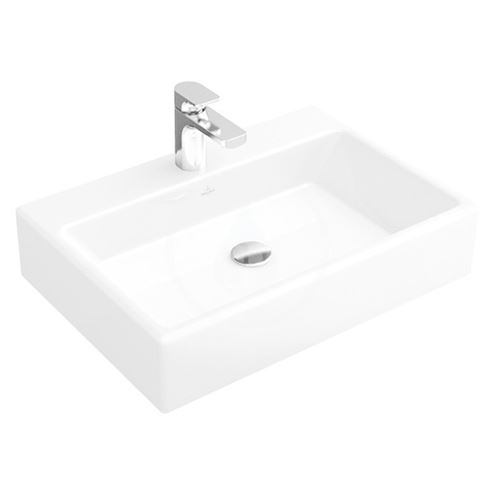 VILLEROY & BOCH MEMENTO umývadlo 500x420 mm, s otvorom pre batériu, bez prepadu, alpská biela 51355101 Obrázek - Hlavní obrázek
