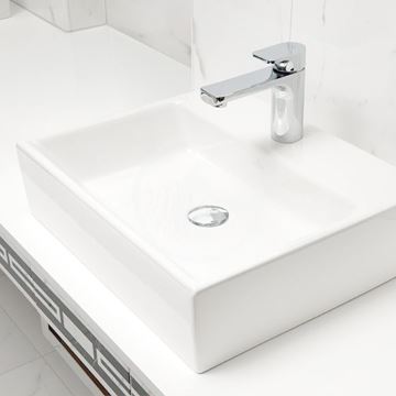 VILLEROY & BOCH MEMENTO umývadlo 500x420 mm, s otvorom pre batériu, bez prepadu, alpská biela 51355101 Obrázek - fotka