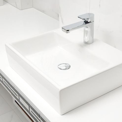 VILLEROY & BOCH MEMENTO umývadlo 500x420 mm, s otvorom pre batériu, bez prepadu, alpská biela 51355101 Obrázek - fotka