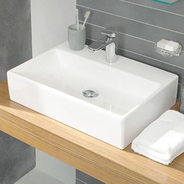 VILLEROY & BOCH MEMENTO umývadlo 500x420 mm, s otvorom pre batériu, bez prepadu, alpská biela 51355101 Obrázek - fotka