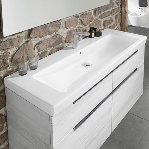 VILLEROY & BOCH SUBWAY 2.0 umývadlo 130 cm, s otvorom pre batériu a prepadom, alpská biela 7176D001 Obrázek - fotka