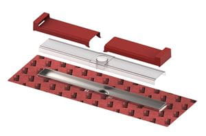CONCEPT 200 EVO sprchový žľab 1200 mm, do priestoru, bez odtoku, bez roštu, plast/nerez oceľ
