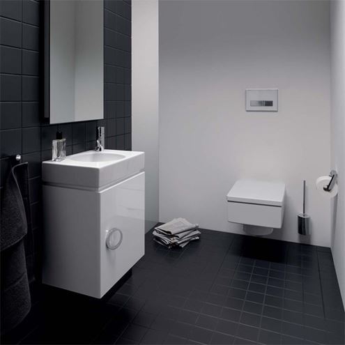 GEBERIT PRECIOSA II umývadieko 40 cm, s otvorom pre batériu vpravo, bez prepadu 273240000 Obrázek - fotka