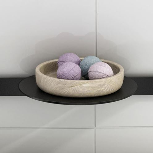 HANSGROHE WALLSTORIS polica 200 mm, na lištu, matná čierna 27915670 Obrázek - fotka