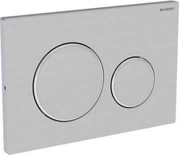 GEBERIT SIGMA 20 ovládacie tlačidlo pre dve splachovania, easy-to-clean, oceľ, brúsený/leštený nerez
