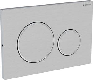 GEBERIT SIGMA 20 ovládacie tlačidlo pre dve splachovania, easy-to-clean, oceľ, brúsený/leštený nerez