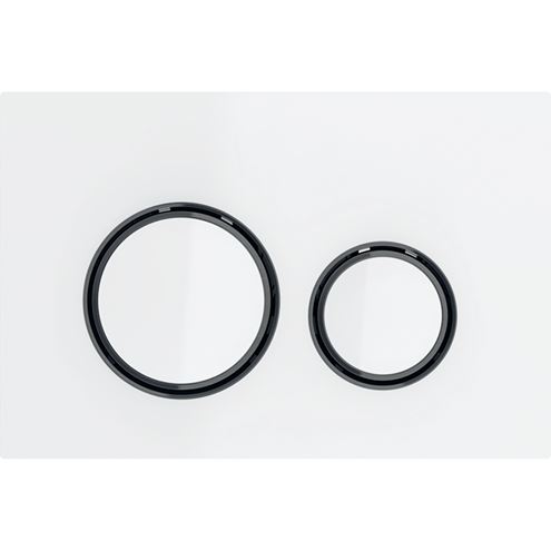 GEBERIT SIGMA 21 ovládacie tlačidlo pre dve splachovania, easy-to-clean, zinok/sklo, čierny chróm/biela 115.651.SI.1 Obrázek - Hlavní obrázek