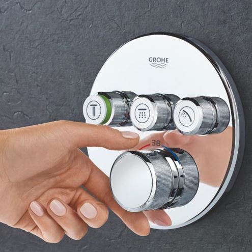 GROHE GROHTHERM SMARTCONTROL podomietková termostatická batéria, pre 3 spotrebiče, Water Saving, chróm 29121000 Obrázek - fotka