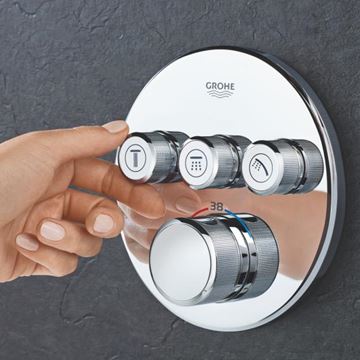 GROHE GROHTHERM SMARTCONTROL podomietková termostatická batéria, pre 3 spotrebiče, Water Saving, chróm 29121000 Obrázek - fotka