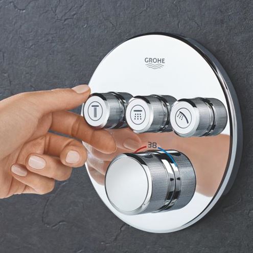 GROHE GROHTHERM SMARTCONTROL podomietková termostatická batéria, pre 3 spotrebiče, Water Saving, chróm 29121000 Obrázek - fotka