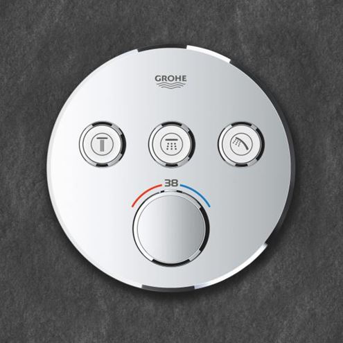GROHE GROHTHERM SMARTCONTROL podomietková termostatická batéria, pre 3 spotrebiče, Water Saving, chróm 29121000 Obrázek - fotka