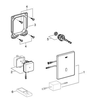 GROHE TECTRON SKATE senzorový splachovač pisoárov, napájanie zo siete, kartáčovaný nerez 37321SD1 Obrázek - fotka