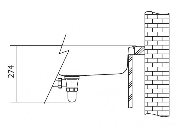 FRANKE LOGICA LLX 611/7 nerezový drez 790x500 mm, otvor pre batériu, odkvapkávač vľavo 101.0120.188 Technický nákres