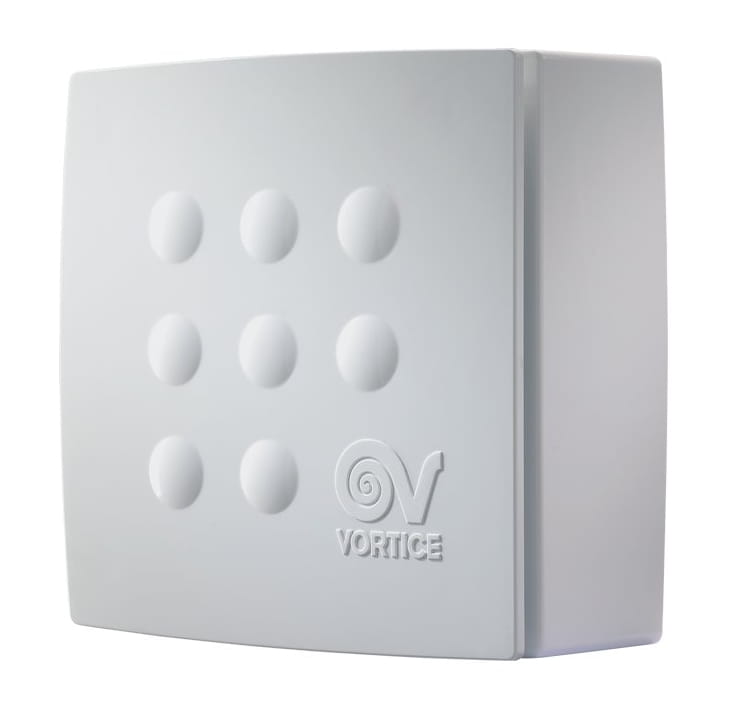 VORTICE QUADRO MICRO 80 radiálny ventilátor 80 mm, nástenný/stropný, so spätnou klapkou