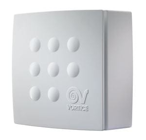 VORTICE QUADRO MICRO 80 radiálny ventilátor 80 mm, nástenný/stropný, so spätnou klapkou