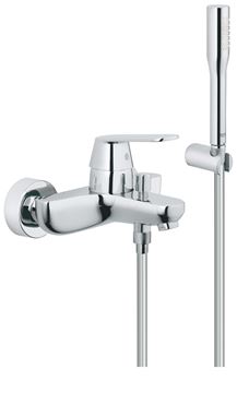 GROHE EUROSMART COSMOPOLITAN vaňová nástenná batéria, s prepínačom, so sprchovou súpravou, chróm