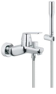GROHE EUROSMART COSMOPOLITAN vaňová nástenná batéria, s prepínačom, so sprchovou súpravou, chróm
