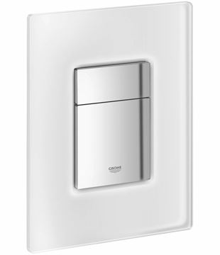 GROHE SKATE COSMOPOLITAN ovládacie tlačidlo pre dve splachovania, sklo, matná biela/chróm