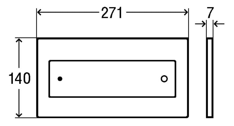 VIEGA VISIGN FOR STYLE 12 8332.1 ovládacie tlačidlo pre dve splachovania, sklo parsol, čierna 687861 Technický nákres