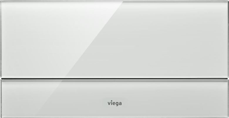 VIEGA VISIGN FOR MORE 101 8351.1 ovládacie tlačidlo pre dve splachovania, hliník/číre sklo, chróm/svetlo šedá 597412 Obrázek - fotka